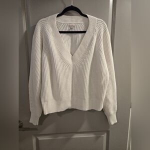 a new day Women's Cream V-Neck Sweater